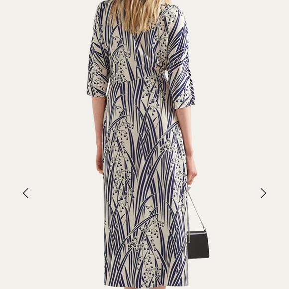 PRADA**Floral Print Scarf Neck Midi Dress***I 38; US 4***$3500 CURRENT!!!!!!!! - Picture 11 of 12